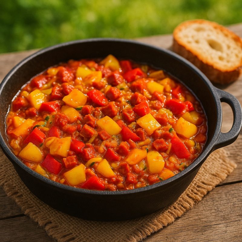 🌶️ Andalúz lecsó – a nyári kert és a spanyol napfény találkozása!