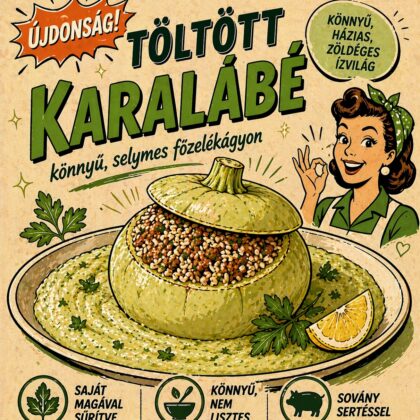 Töltött Karalábé – selymes főzelékágyon