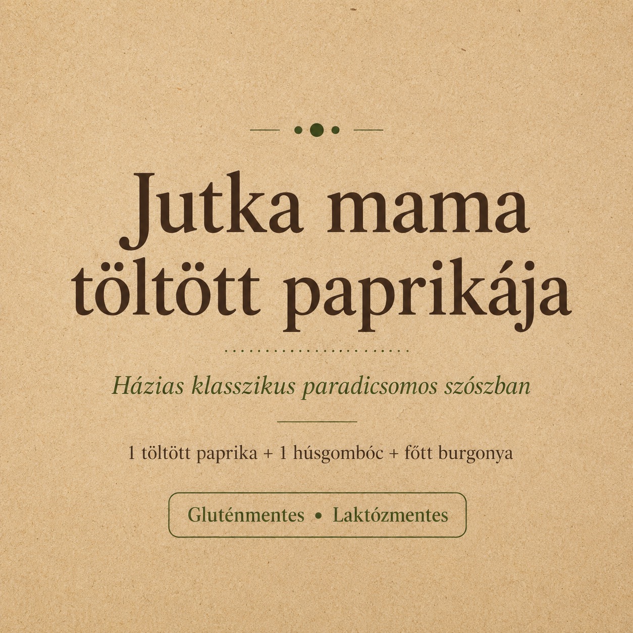 Jutka mama gluténmentes töltött paprikája paradicsomos szószban